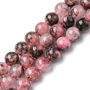 Natural Rhodonite Beads Strands, Round, 10mm, Hole: 1mm, about 38~40pcs/strand, 15.12~15.51 inch(38.4~39.4cm)(G-C029-04B)