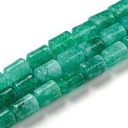 Natural Jade Beads Strands, Column, Dyed & Heated, Sea Green, 5.6~6.3x4.2~4.6mm, Hole: 0.9mm, about 65pcs/strand, 14.96~15.12(38~38.4cm)(G-C084-A10-07)