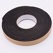 Strong Adhesion EVA Sponge Foam Rubber Tape, Anti-Collision Seal Strip, Black, 25x5mm, 5m/roll(TOOL-WH0129-27-15)