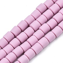 Polymer Clay Bead Strands, Column, Plum, 5~7x6mm, Hole: 1.5~2mm, about 61~69pcs/strand, 15.74 inch(CLAY-T001-C61)