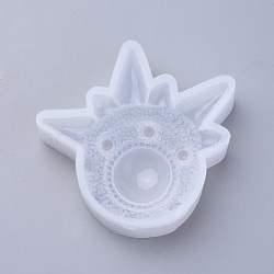 Silicone Molds, Resin Casting Molds, For UV Resin, Epoxy Resin Jewelry Making, Evil Eye, White, 71x75x20mm(X-DIY-O005-03)