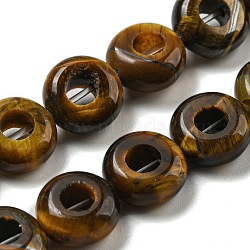 Natural Tiger Eye Beads Strands, Rondelle, 10~10.5x4~4.5mm, Hole: 1.2mm, about 20pcs/strand, 7.95''(20.2cm)(G-P536-A12-01)