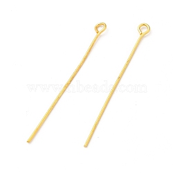 Iron Eye Pin, Cadmium Free & Lead Free, Golden, 40x0.7mm, Hole: 2mm, about 6400pcs/1000g(EPG4.0cm)