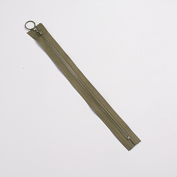 Resin Close End Zippers, Garment Accessories, for Sewing Purse Bags Crafts, Olive Drab, 280x29x2mm