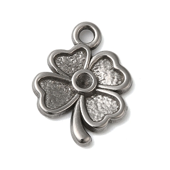 Non-Tarnish 304 Stainless Steel Pendant Rhinestone Settings, Flower, Stainless Steel Color, Fit for 1.3mm Rhinestone,19x14x2mm, Hole: 1.8mm