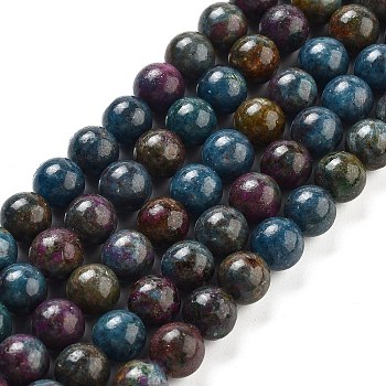 Natural Sapphire Beads Strands, Ruby Kyanite Fuchsite Beads, Round, 6mm, Hole: 1mm, about 61pcs/strand, 15.35''(39cm)