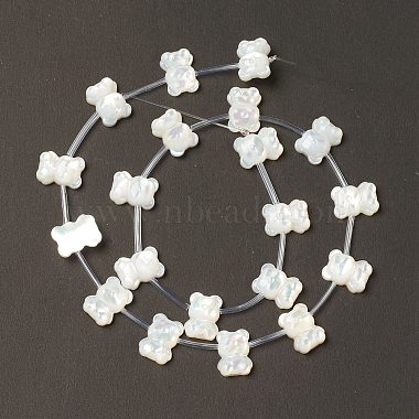 12mm Creamy White Bear White Shell Beads