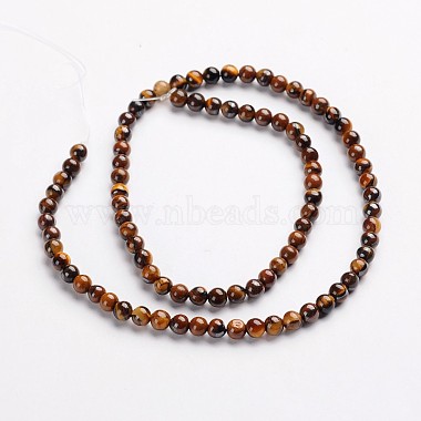 Tigre naturel pierres précieuses d'oeil chapelets de perles rondes(G-J333-03-4mm)-2