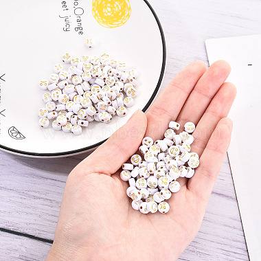 Opaque White Acrylic Beads(MACR-YW0001-21B)-5
