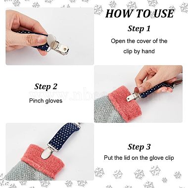 2 Sets 2 Colors Polyester Strap Gloves Mitten Clips(AJEW-OC0003-82)-3