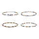 4Pcs 4 Style Word Fun Acrylic & Glass Seed Beaded Stretch Bracelets Set for Women(BJEW-JB08619)-1