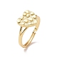 Brass Heart Adjustable Ring for Valentine's Day(RJEW-P034-09G)-1