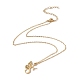 Initial Letter with Butterfly Pendant Necklace(NJEW-C026-01G-S)-2