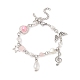 Star & Heart & Music Note Alloy Charm Bracelet(BJEW-JB09308)-1