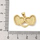 Double Heart Brass Micro Pave Cubic Zirconia Pendants(KK-K385-046G)-4