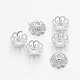 Silver Color Plated Alloy Flower Bead Caps(X-TIBEB-E017-S)-2
