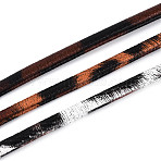 5M Flat Leopard Print PU Leather Double Fold Bias Tape, Bias Binding Tape for Upholstery, Sewing and Fabric Piping, Mixed Color, 2.5~3x2mm, about 5.47 yards(5m)/bundle(LC-N006-03A)