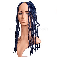 Bomb Twist Crochet Hair, Spring Twist Hair Prelooped Crochet Braids, Low Temperature Heat Resistant Fiber, Synthetic Twisted Hair Dreadlocks, Long & Curly Hair, Blue, 18 inch(45.7cm), 21strands/pc(OHAR-G005-05E)