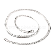 Non-Tarnish 304 Stainless Steel Twist Chain Necklaces for Women, Stainless Steel Color, 19.57~19.76 inch(49.7~50.2cm), 5mm wide(NJEW-G140-08B-P)