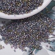 MIYUKI Delica Beads, Cylinder, Japanese Seed Beads, 11/0, (DB0986) Sparkling Lined Majestic Mix(Purple Gold) , 1.3x1.6mm, Hole: 0.8mm, about 20000pcs/bag, 100g/bag(SEED-J020-DB0986)