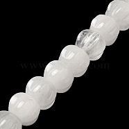 Natural Quartz Crystal Beads Strands, Rock Crystal Beads, Pumpkin, 10x14x12.5mm, Hole: 1mm, about 20pcs/strand, 7.72''~7.76''(19.6~19.7cm)(G-K335-02F)