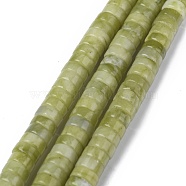 Natural Xinyi Jade Chinese Southern Jade Beads Strands, Heishi Beads, Flat Round/Disc, 4x2mm, Hole: 0.8mm, about 150~165pcs/strand, 15.35~15.74 inch(39~40cm)(G-Z006-C19-B)