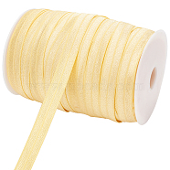 Flat Elastic Rubber Cord/Band, Webbing Garment Sewing Accessories, Beige, 15mm, about 75m/roll(OCOR-BC0001-08B)