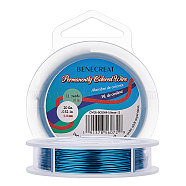 BENECREAT Round Copper Wire for Jewelry Making, Dark Turquoise, 20 Gauge, 0.8mm, about 10m/roll(CWIR-BC0009-0.8mm-12)