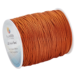 Elite 1 Roll 100 Yards Round Nylon Braided Thread, Chinese Knot Cord, for Jewelry Making, Peru, 1.5mm(NWIR-PH0002-22H)