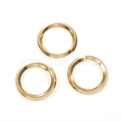 304 Stainless Steel Jump Ring, Open Jump Rings, Golden, 10 Gauge, 19x2.5mm, Inner Diameter: 14mm(STAS-G224-22G-03)