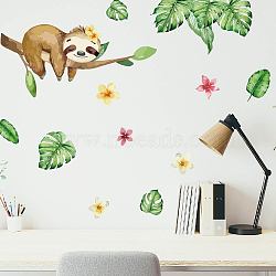 PVC Wall Stickers, Wall Decoration, Sloth, 390x950mm, 2pcs/set(DIY-WH0228-1025)