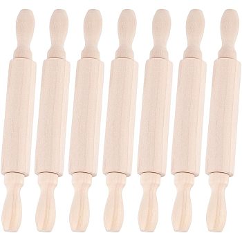 14Pcs 2 Style Wooden Rolling Pin, for Baking Embossed Cookies, Kitchen Tool, Navajo White, 200x25mm, 4pcs