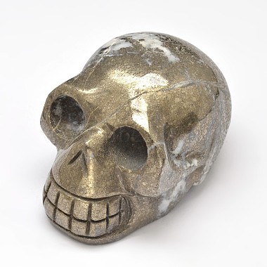 Skull Natural Pyrite Display Decorations(G-A145-04)-2