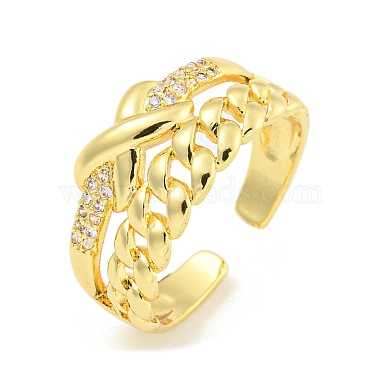 Clear Brass+Cubic Zirconia Finger Rings