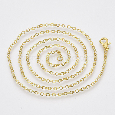 Brass Cable Chains Necklaces(X-MAK-N029-01G)-3