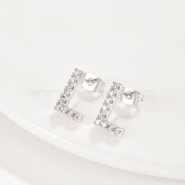 Brass Cubic Zirconia Stud Earrings(EJEW-BB35118-L)-2