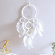 toile/filet tissé avec des décorations de pendentifs en plumes(DARK-PW0001-097A)-1