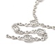 Clear Cubic Zirconia Rectangle Lariat Necklace(NJEW-E074-05P)-3