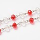 Glass Rondelle Beads Chains for Necklaces Bracelets Making(AJEW-JB00117-01)-1