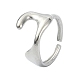 304 Stainless Steel Open Cuff Rings(RJEW-M019-46P)-1