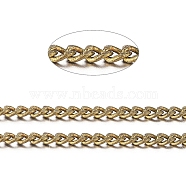 Brass Twisted Chains, Curb Chains, Diamond Cut, Soldered, Faceted, with Spool, Oval, Lead Free & Nickel Free & Cadmium Free, Antique Bronze, 1.5x1x0.35mm, about 301.83 Feet(92m)/roll(CHC-S109-AB-NF)