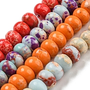 Synthetic Imperial Jasper Dyed Beads Strands, Rondelle, Mixed Color, 6~7x4~4.5mm, Hole: 1.2mm, about 90~94pcs/strand, 14.76''~15.08"(37.5~38.3cm)(G-D077-E01-02)