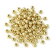 100Pcs CCB Plastic Beads, Round, Light Gold, 6x5mm, Hole: 1.5mm(CCB-FS0001-06B)