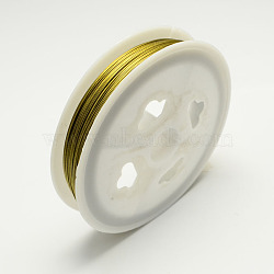Tiger Tail Wire,Nylon-coated Stainless Steel,Gold,0.38mm,about 196.85 Feet(60m)/roll,10 rolls/set(TWIR-R002-0.38mm-03)