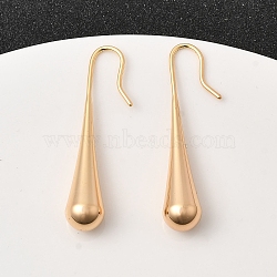 Brass Teardrop Dangle Earrings for Women, Nickel Free, Real 18K Gold Plated, 36x7mm(EJEW-A154-01A-G)