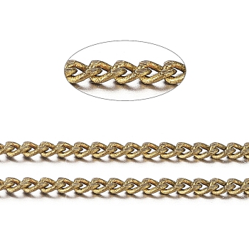 Brass Twisted Chains, Curb Chains, Diamond Cut, Soldered, Faceted, with Spool, Oval, Lead Free & Nickel Free & Cadmium Free, Antique Bronze, 1.5x1x0.35mm, about 301.83 Feet(92m)/roll