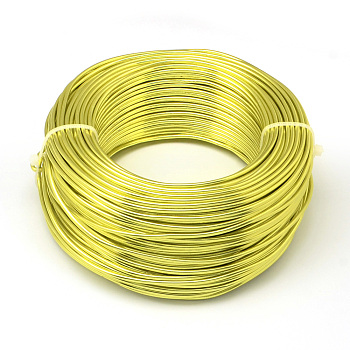 Round Aluminum Wire, Bendable Metal Craft Wire, Flexible Craft Wire, for Beading Jewelry Doll Craft Making, Green Yellow, 22 Gauge, 0.6mm, 280m/250g(918.6 Feet/250g)
