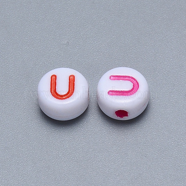 Perles de lettre de trou horizontal acryliques artisanales(SACR-S201-11U)-2