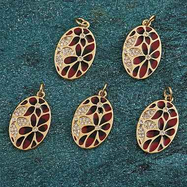 5pcs pendentifs en laiton et zircone cubique(ZIRC-SZ0002-05)-3