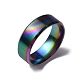 Titanium Steel Wide Band Finger Rings for Women Men(RJEW-WH0009-13G-M)-1